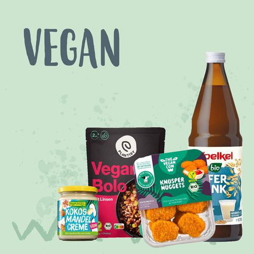 Kategorie vegane Bio-Lebensmittel und Ersatzprodukte