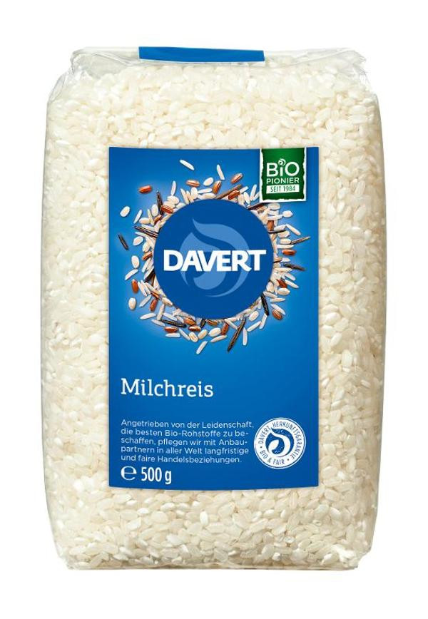 Produktfoto zu Davert Milchreis rund weiß - 500g