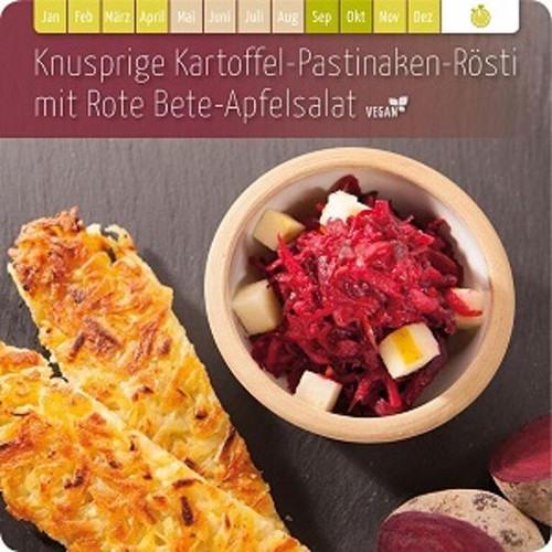 Kartoffel-Pastinaken-Rösti mit Rote Bete-Apfelsalat