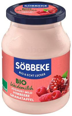 Produktfoto zu Söbbeke Joghurt Pur Bio Himbeere-Granatapfel, 3,8% - 500g