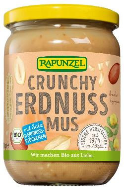 Produktfoto zu Rapunzel Erdnussmus Crunchy mit Salz - 500g