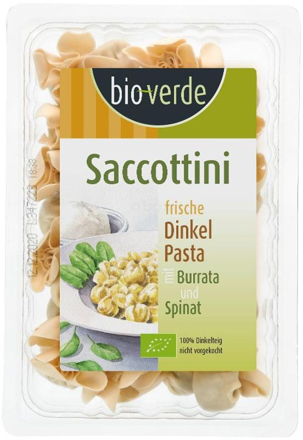 Produktfoto zu Dinkel Saccottini Burrata-Spinat - 250g