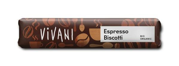 Produktfoto zu Vivani Schokoriegel Espresso Biscotti - 40g