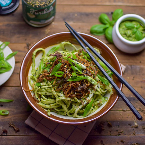 TerraSana udon with sengiri daikon, furikake