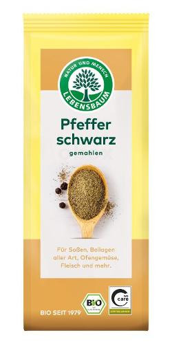 Produktfoto zu Lebensbaum Pfeffer schwarz gemahlen - 50g