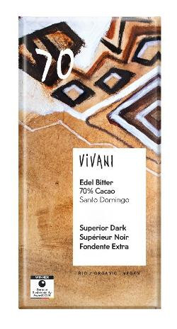 Produktfoto zu Vivani Edel Bitter mit 70% Cacao - 100 g