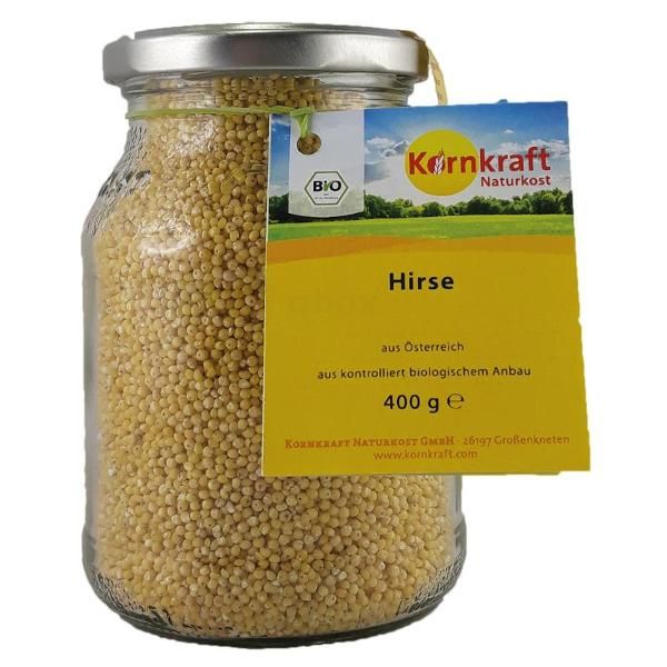 Produktfoto zu Kornkraft Hirse im Mehrwegglas - 400g