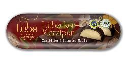 Produktfoto zu Lubs Marzipanbrot Zartbitterschokolade - 50g