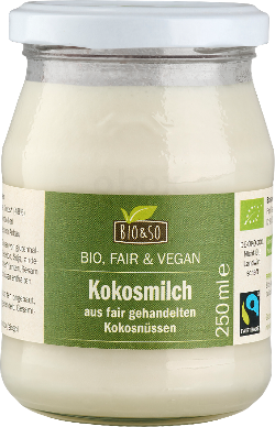 Produktfoto zu 250g - Kokosmilch im Pfandglas