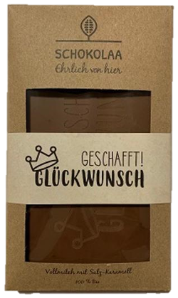 Produktfoto zu Schokolaa Geschafft Glückwunsch - 100g