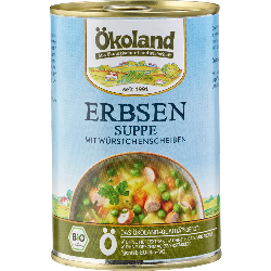 Produktfoto zu Ökoland Erbsensuppe mit Würstchen - 400g