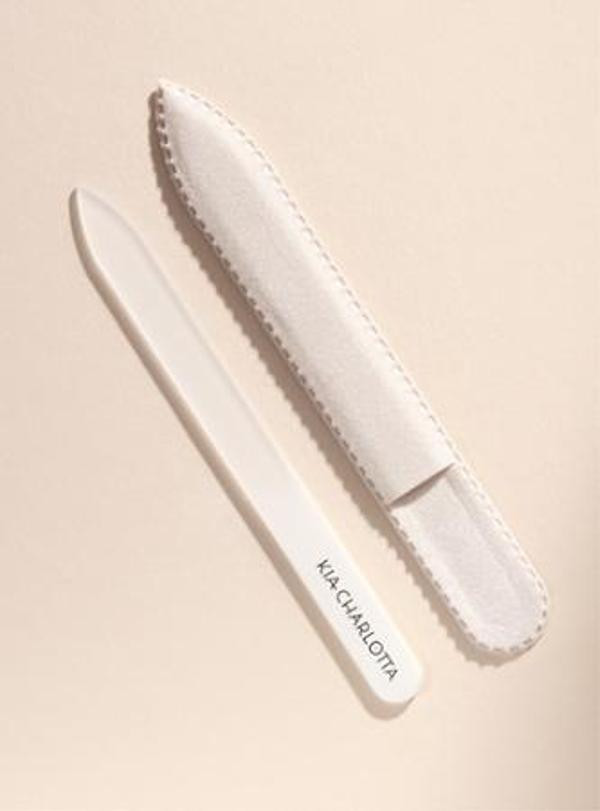 Produktfoto zu Kia Charlotta Glass Nail File Beige - 1 Stück