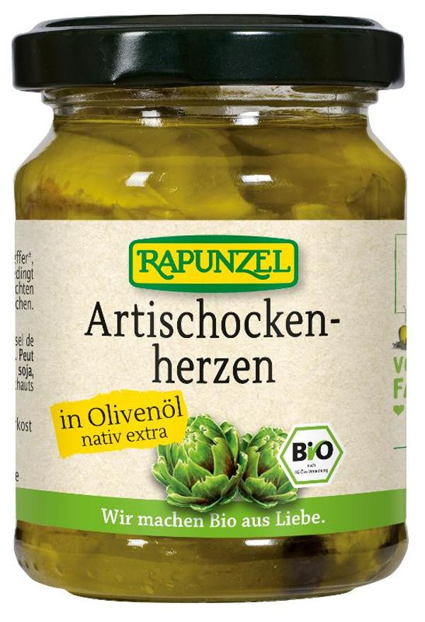 Produktfoto zu Rapunzel Artischockenherzen in Olivenöl - 120g