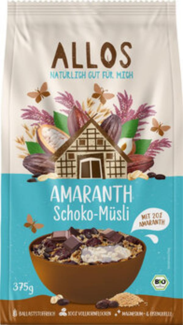 Produktfoto zu Allos Amaranth Schoko Müsli - 375g