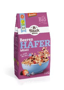 Produktfoto zu Bauckhof Hafermüsli mit Beeren glutenfrei - 425 g