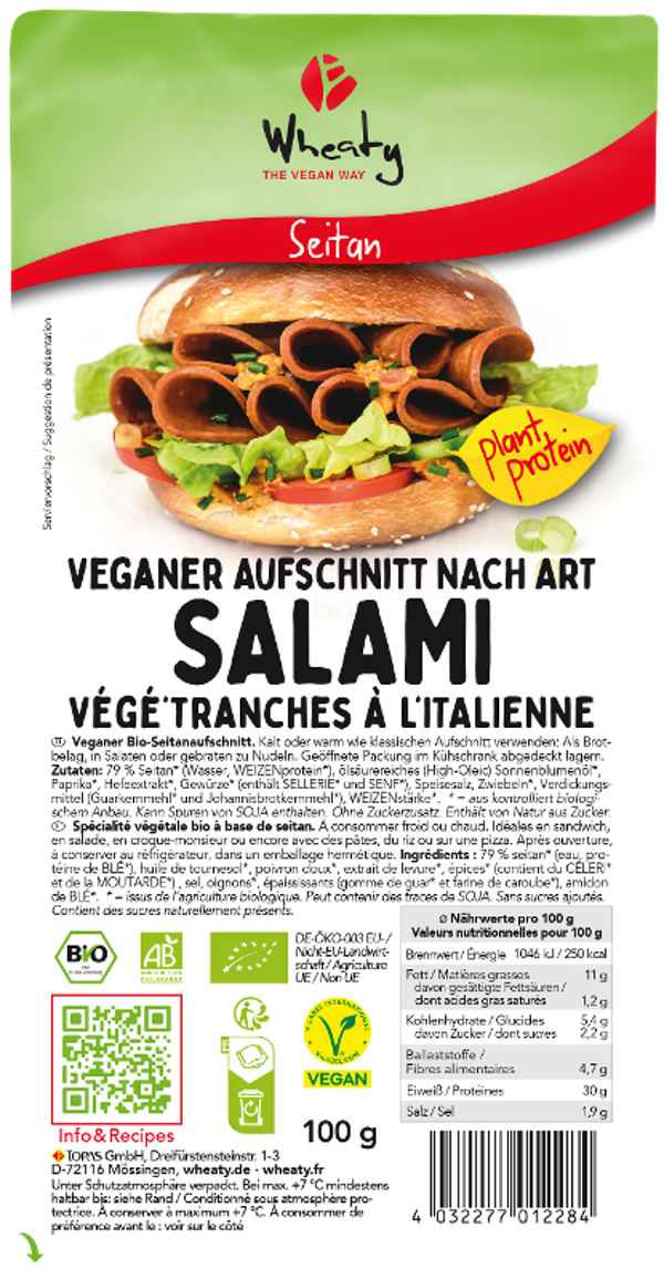 Produktfoto zu Vegane Salami - 100g