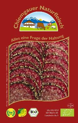 Produktfoto zu Chiemgauer Pfeffersalami geschnitten - 60g