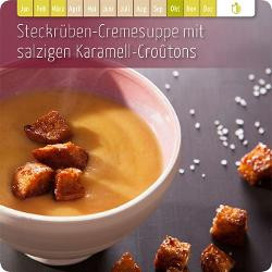 Produktfoto zu Steckrüben-Cremesuppe mit salzigen Karamell-Croûtons