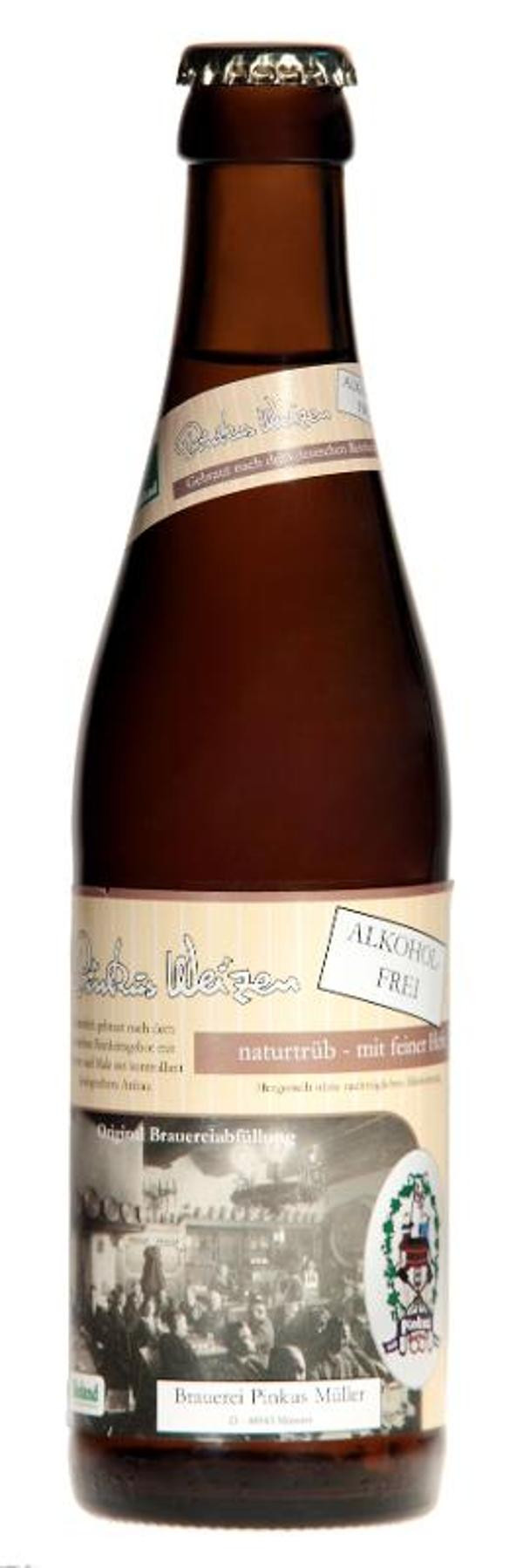 Produktfoto zu Pinkus Hefe Weizen alkoholfrei - 24 x 0,33l