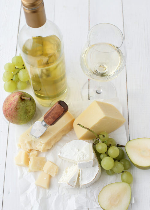 weißwein und Käse