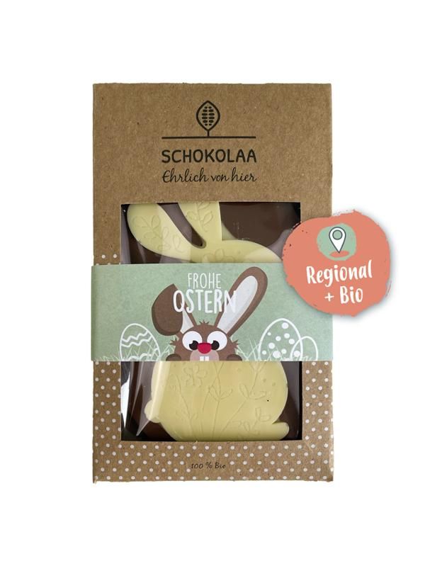 Produktfoto zu Schokolaa Frohe Ostern - 100g - Vollmilchschokolade mit weißer Schokolade