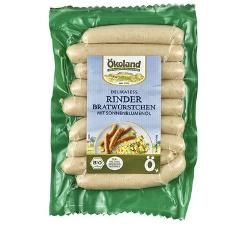 Produktfoto zu Ökoland Rinder-Bratwürstchen - 180g bzw. 9 Stück