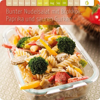 Bunter Nudelsalat mit Brokkoli, Paprika & Sauren Gurken