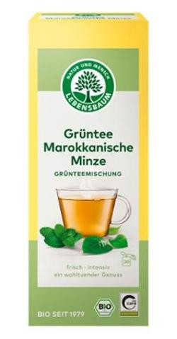 Produktfoto zu Lebensbaum Grüntee Marokkanische Minze - 20 x 2g