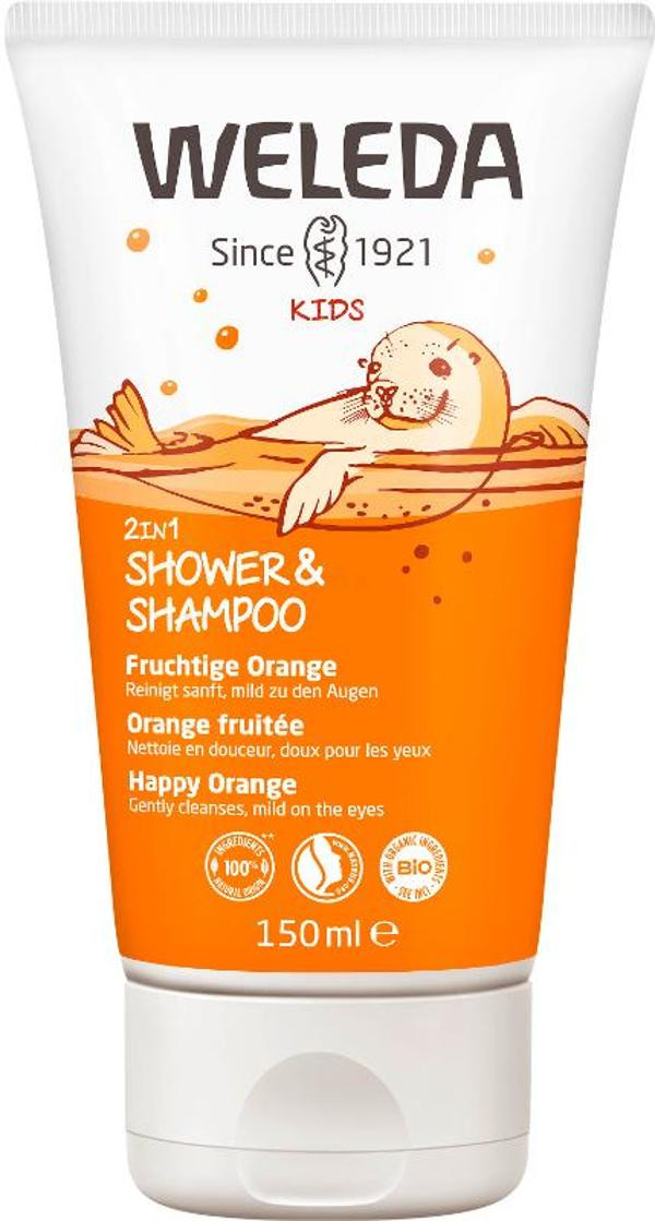 Produktfoto zu Kids 2 in1 Shower & Shampoo Orange - 150ml