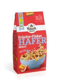 Produktfoto zu Bauck Hafermüsli Früchte + Flakes glutenfrei - 425g