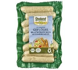 Produktfoto zu Ökoland Geflügel Bratwürstchen - 9 Stück