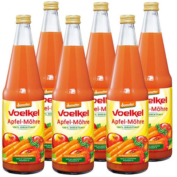 Produktfoto zu Apfel Möhren Saft - 6 x 0,7l